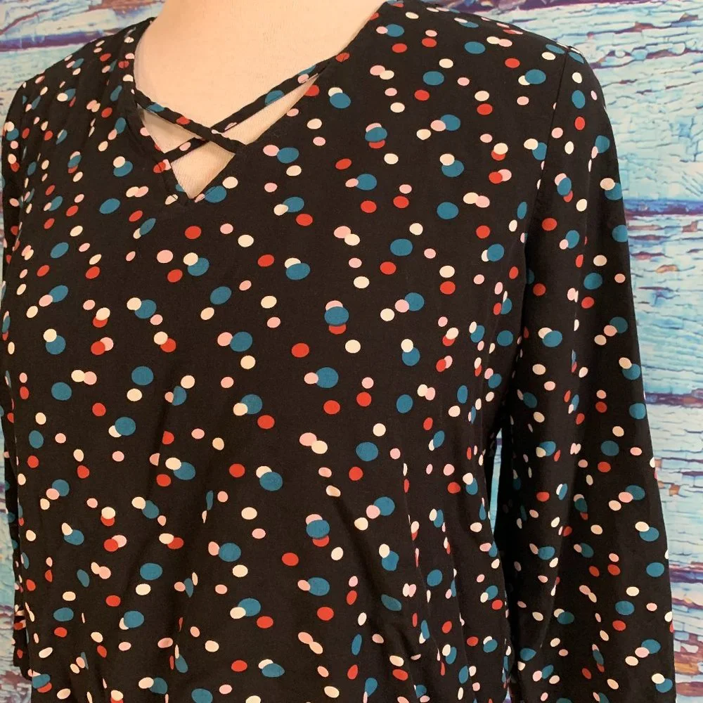 Ricki's Long Sleeved Polka Dot Blouse - Picture 2 of 7